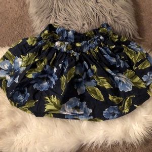 Vintage Abercrombie and Fitch Large navy floral skirt